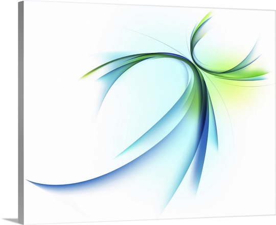 Curved shape on white background