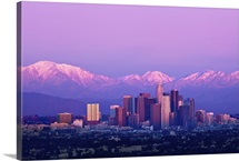 Downtown Los Angeles at sunset.