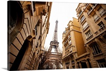 Eiffel Tower and buildings.