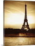Eiffel Tower with sunset