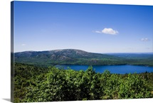 Elevated view of Eagle Lake, Acadia National Park.