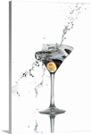 Exploding martini glass