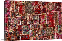 Fabric art - patch work handmade, handicraft art.