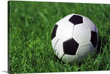 Football on a grass field.