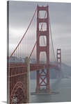 Golden Gate Bridge in mist.