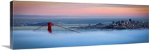 Golden gate foggy at morning, San Francisco.