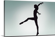 Gymnast on balance beam