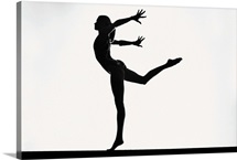 Gymnast on balance beam