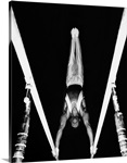 Gymnast on parallel bars