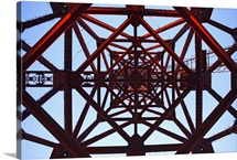 Inside tower of crane.