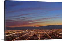 Las Vegas as seen from the top of Frenchman Mountain, the eastern High Point.