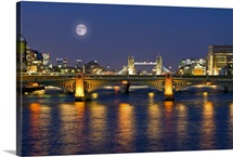 Looking east along the thames to Tower Bridge from the Millenium Foot Bridge