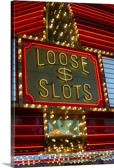 Loose slots sign on casino, Las Vegas, Nevada Photo Canvas Print | Great Big Canvas