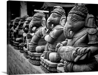 Lord Ganesha sculptures.