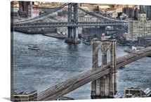 Manhattan bridge and Dumbo area in Brooklyn.
