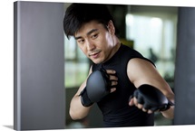 Mid-Adult Man Boxing