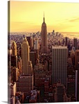 New York skyline city with Empire State Building.