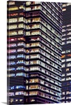 Office buildings at night, Singapore