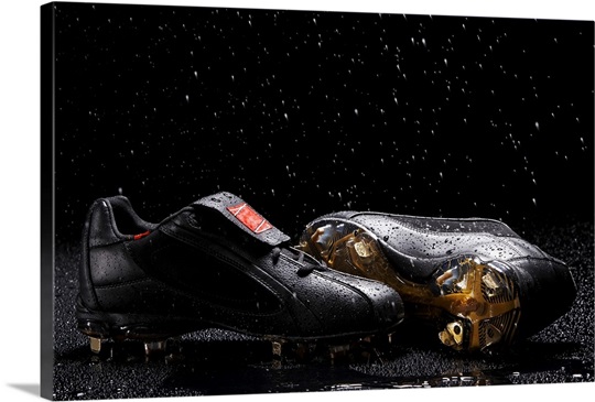 Pair of soccer shoes