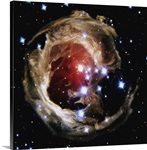 The flashes of light visible in front of V838 Monocerotis are caused by light echo.