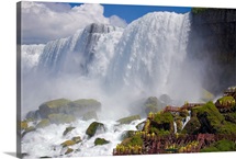The picture was taken during the boat trip along Niagara river.