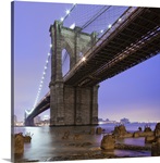 Underneath Brooklyn bridge, New York.