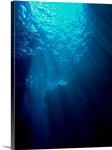 Underwater sunlight in Miyako Island, Okinawa, Japan.