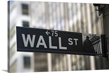 USA, New York City, Manhattan, Wall Street sign
