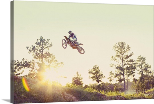 USA, Texas, Austin, Dirt bike jumping