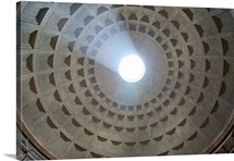 View from inside the Pantheon up to the cupola.