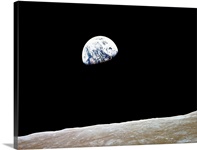 View of Earth from the moon