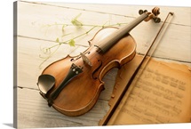 Violin and music sheet