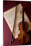 Violin with sheet music