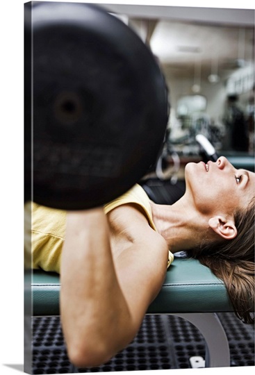 Woman lifting barbell