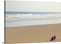 Woman relaxing on beach