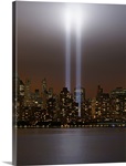 World Trade Center tribute in light in New York.