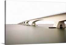 Zeeland Bridge, the longest bridge in Netherlands.