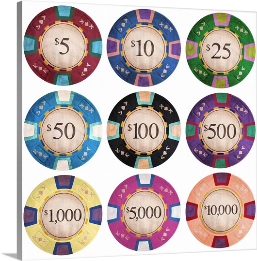 Poker Chips Photo Canvas Print Great Big Canvas