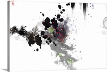 Black Spilled Paint