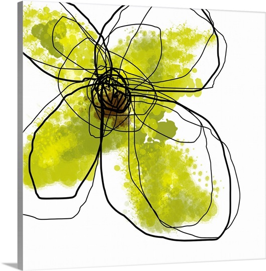 Green Liquid Floral Four