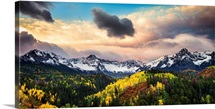 Sunrise and Clouds Over Colorado's Dallas Divide; Ridgway, Colorado
