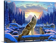 Sitting Wolf and Cub