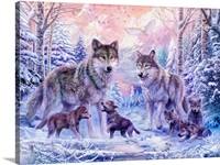 Winter Wolf Family