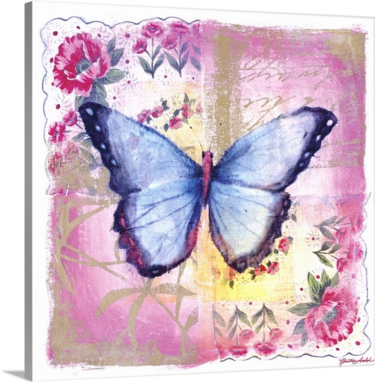 Blue Butterfly Pink