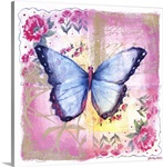 Blue Butterfly Pink