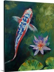 Shusui Koi and Water Lily