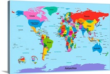 Children's Art map of the World