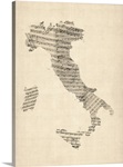 Italy Sheet Music Map