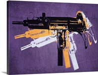 Uzi Sub Machine Gun on Purple