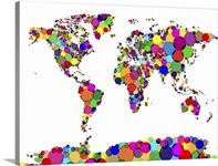 World Map Circles